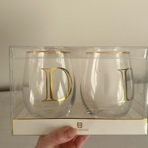 Stemless Wine Glass Set- NWT